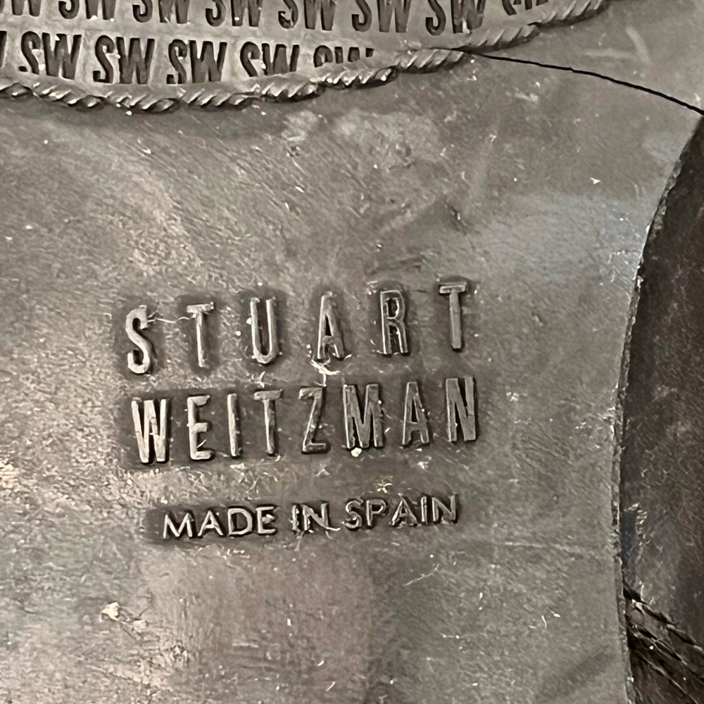 Stuart Weitzman Black Leather Boots Ladies Size 8.5 Fall Winter Perfect Classic - Picture 8 of 11
